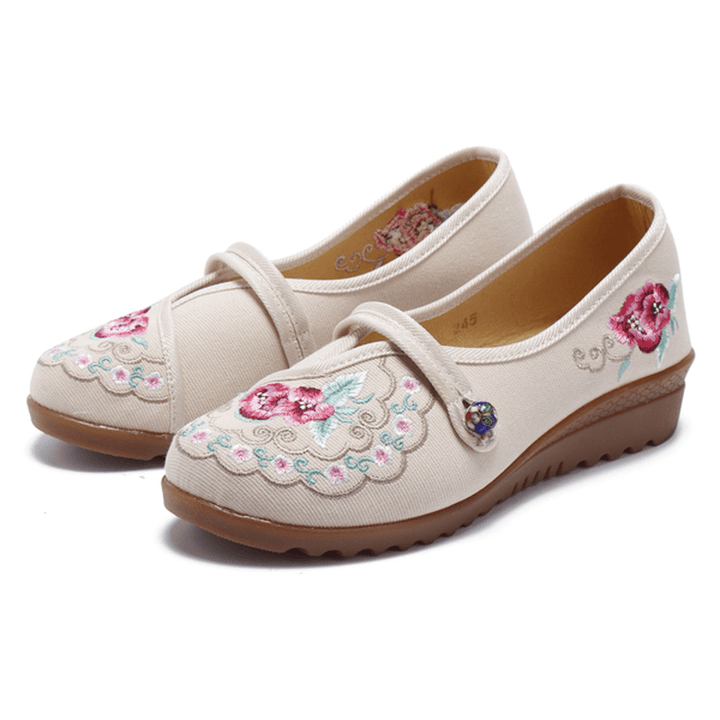 Flower Embroidery Comfortable Soft Flats - MRSLM