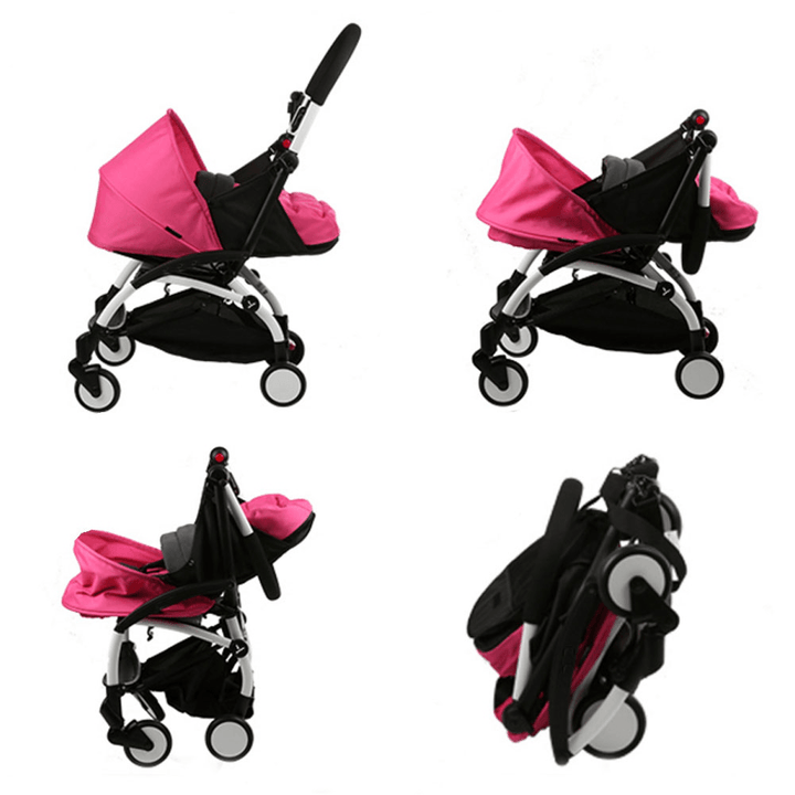 Folding Baby Stroller Sleeping Basket Infant Carriage Pushchair Sleep Pad Travel Car Stroller - MRSLM