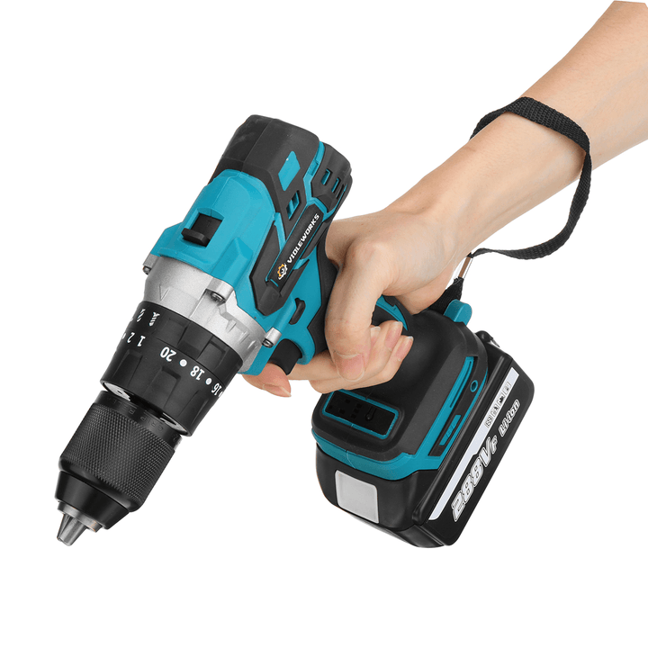 VIOLEWORKS 288VF 3 in 1 Cordless Impact Drill Driver Brushless Driver Drill Hammer with LED Working Light - MRSLM