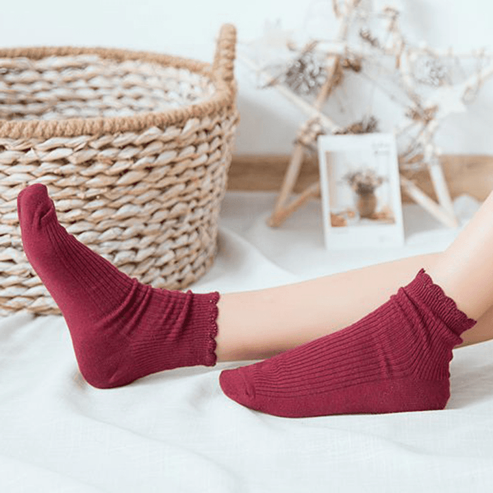 Women Summer Breathable Short Tube Socks Cotton Boat Socks - MRSLM