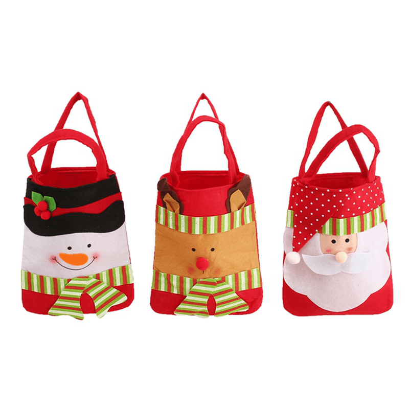 Christmas Santa Claus Snowman Decoration Xmas Gift Bag Candy Pouch Stocking Bag - MRSLM