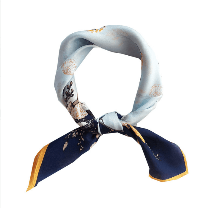 Fashion Simple Women'S Silk Floral Scarf - MRSLM