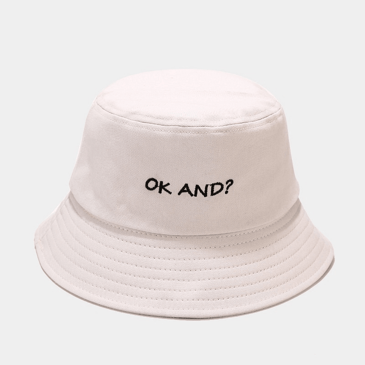 Macaron OK and Embroidered Fisherman Hat - MRSLM