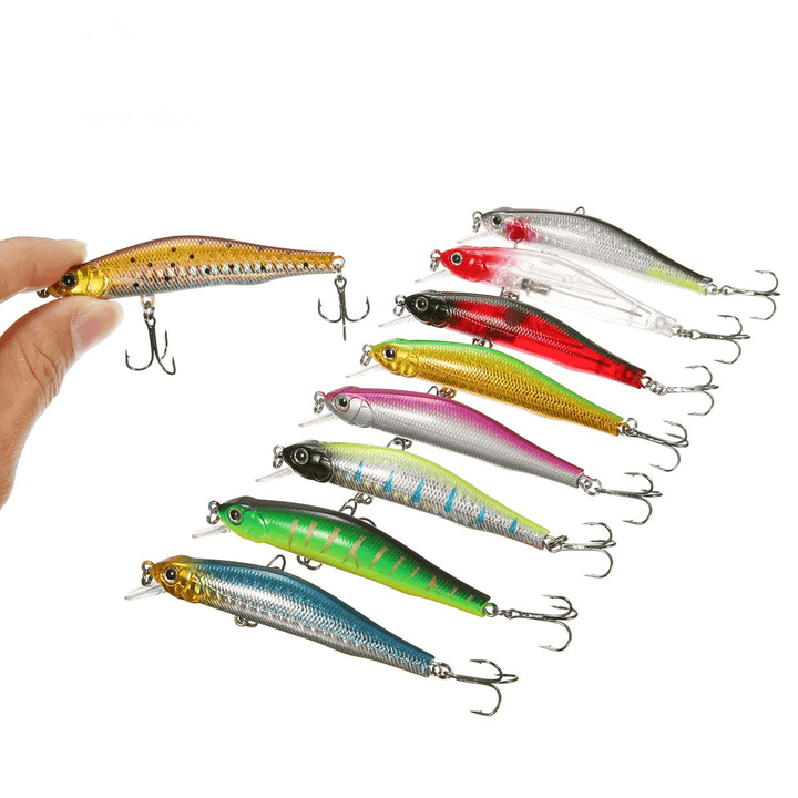 ZANLURE 1Pc 80Mm/3.15" 8.5G Magnet Minnow Fishing Lure Artificial Hard Bait Hook 3D Eyes Sea Fishing - MRSLM