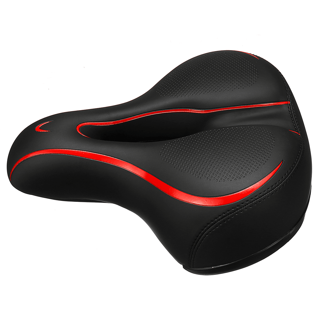 Bike Saddle Extra Wide Soft Shock Absorbed Breathable Bicycle Seat Cushion Universal for Road Mountain Bike - MRSLM