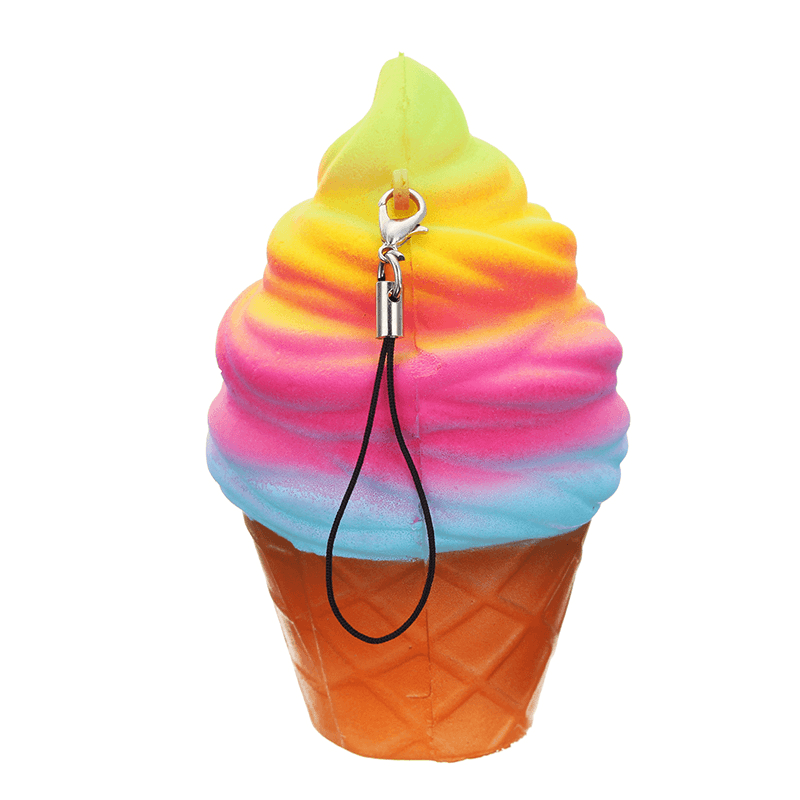 Elsa Squishy Ice Cream 10Cm Slow Rising with Packaging Phone Bag Strap Decor Gift Collection Toy - MRSLM