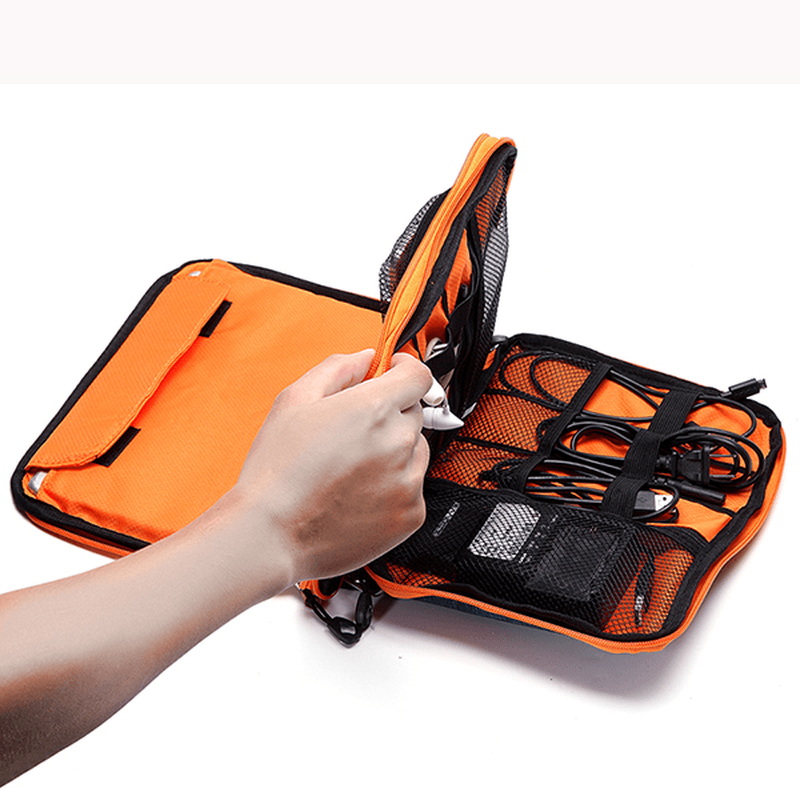 Casual Multifunctional Canvas Multi Pocket Ipad Store Bag Phone Bag Storage Bag - MRSLM