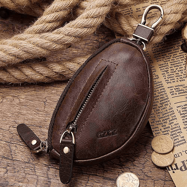 GZCZ Genuine Leather Car Key Holder Key Bag - MRSLM