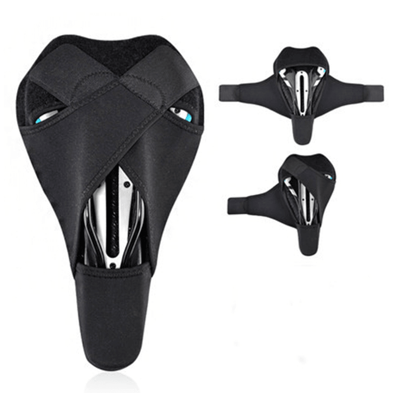 ROCKBROS Men Bike Saddle Cover Ultra Soft Silicone Mountain Bike Seat Cover Super Soft Cushion - MRSLM