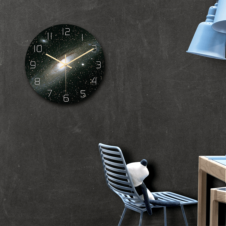 CC019 Creative Starry Pattern Wall Clock Mute Wall Clock Quartz Wall Clock for Home Office Decorations - MRSLM