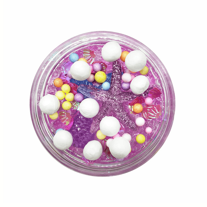 Starfish Mermaid Flat Bead Crystal Mud Slime - MRSLM