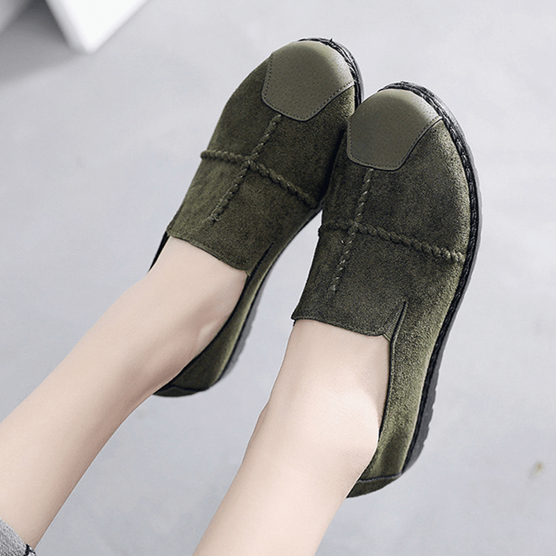 Women Casual Suede Soft Sole Loafers - MRSLM