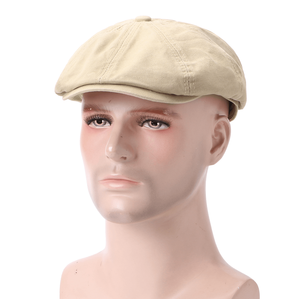 Unisex Solid Color Simple Cotton Beret Caps - MRSLM