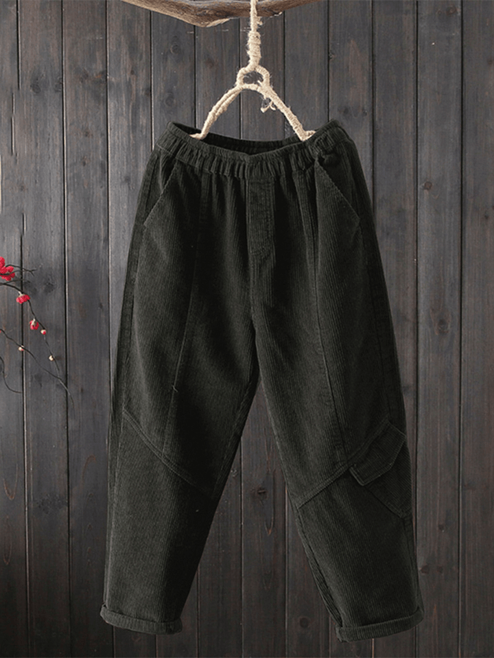 Women Casual Corduroy Pants - MRSLM