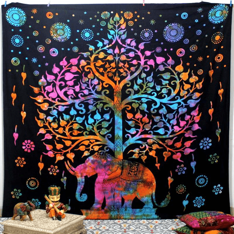 Honana WX-99 New 150X210Cm Bohemian Style Polyester Fiber Beach Towel Mat Tapestry Mandala Rectangle Bed Sheet - MRSLM