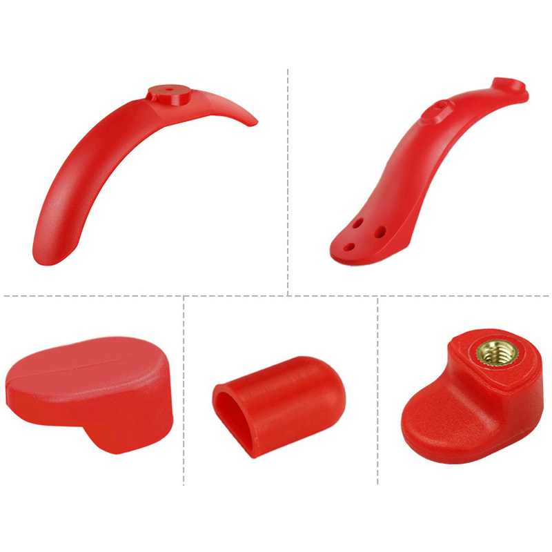 BIKIGHT Fender Sets for M365/Pro Electric Scooter Front Rear Scooters Fender Fastener Foot Support Silicone Cap - MRSLM