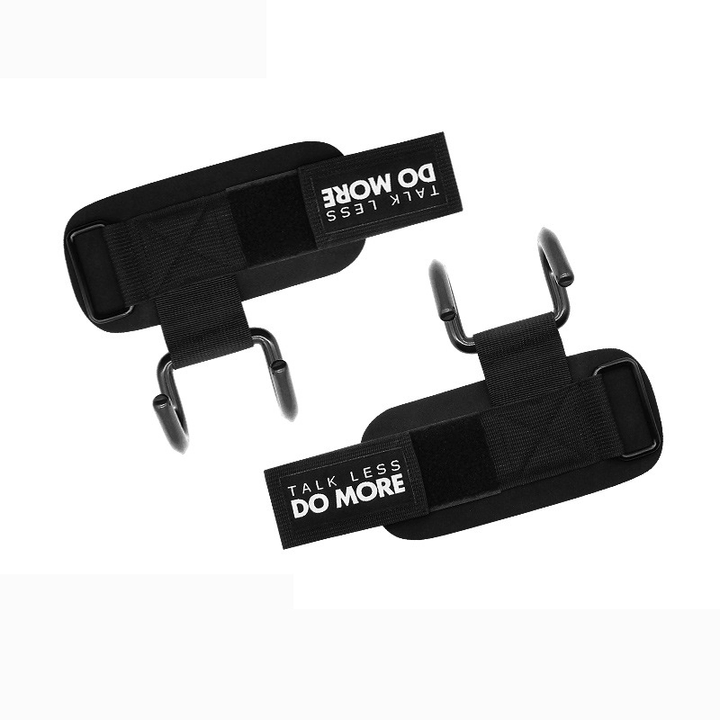 AOLIKES 2PCS Plastic Nylon Adjustable Breathable Fitness Grip Hook Wrist Support Sports Pull-Up Hook Wrist Belt - MRSLM