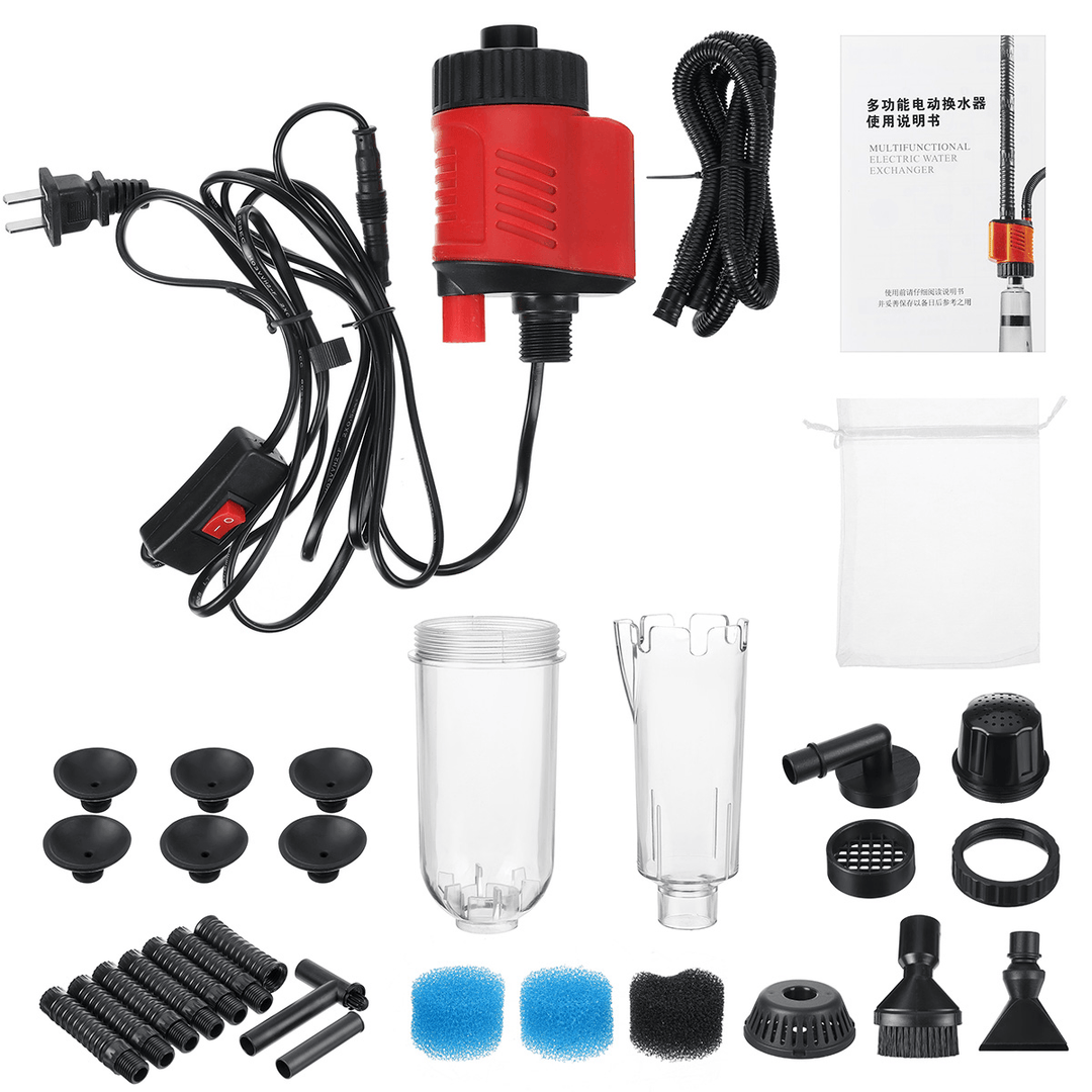 20/30W Automatic Aquarium Water Changer Pump for Fish Tank Gravel Cleaner - MRSLM