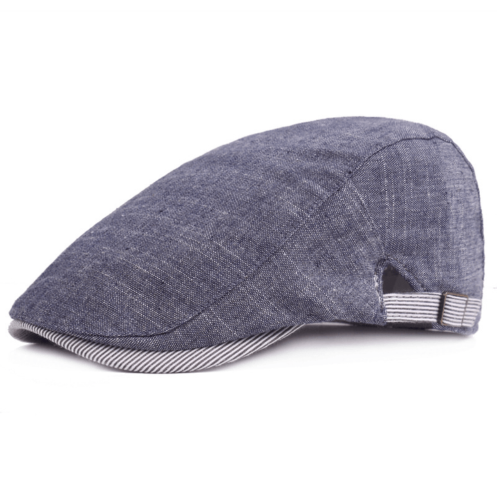 Men'S Cotton and Linen Hat Spring and Summer Thin Breathable Cap - MRSLM