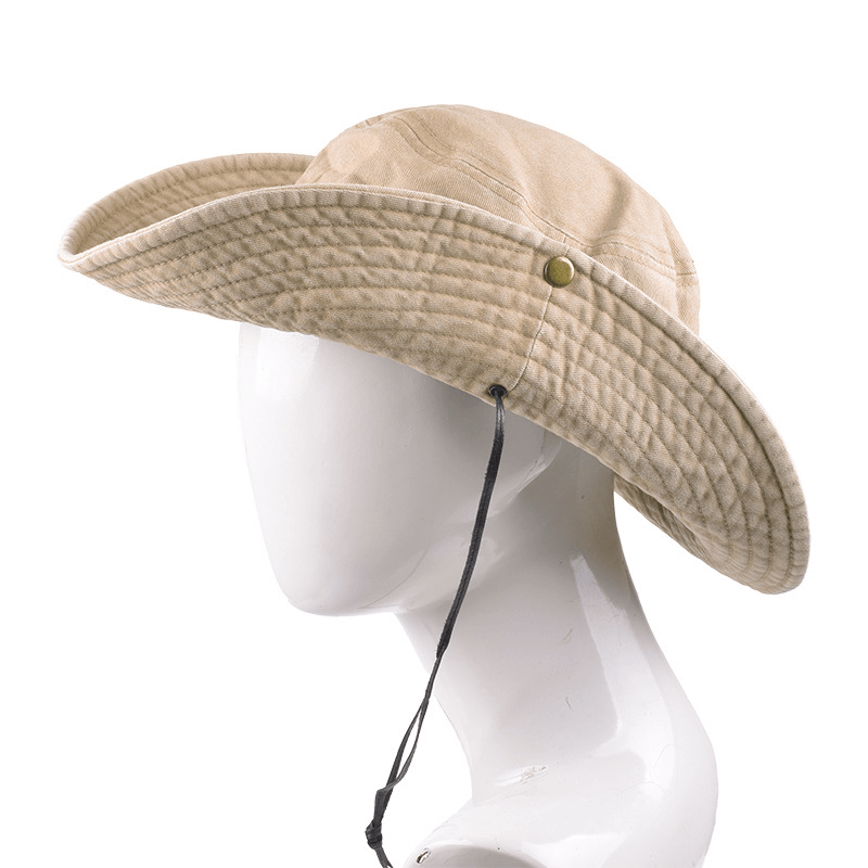 Unisex Foldable Cotton Washed Bucket Hat - MRSLM