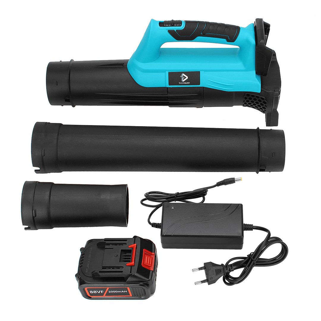 Doersupp Industry Electric Air Blower Cordless Collector Dust Leaf Blowing Tool W/ None/1Pc/2Pcs Battery - MRSLM