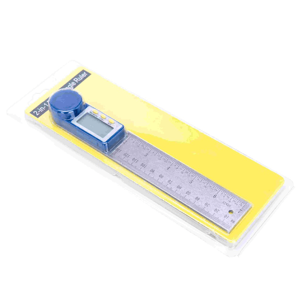 Digital Protractor 200Mm 7 Inch Digital Angle Finder Protractor Ruler Meter Inclinometer Goniometer Level Electronic Angle Gauge - MRSLM