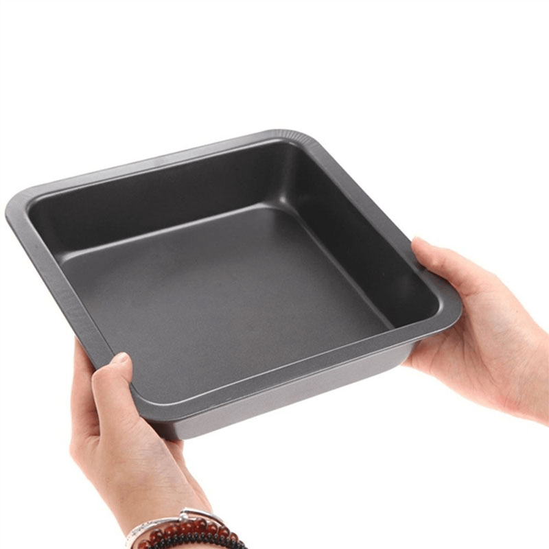 KC-OP02 8 Inches Stainless Steel Non-Stick Square Pizza Cake Mold Bread Cookie Tray Oven Pan - MRSLM