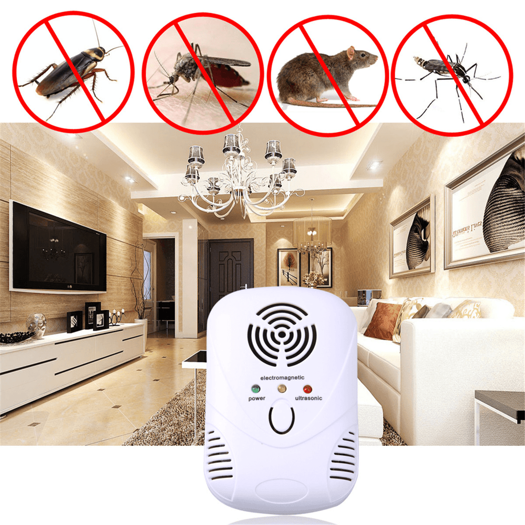 Electronic Ultrasonic Mouse Killer Mouse Cockroach Trap Mosquito Repeller Insect Rats Spiders Contro - MRSLM