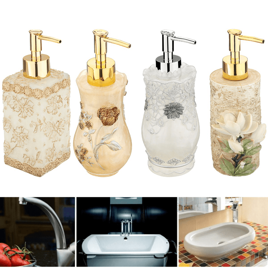 3D Resin Soap Dispenser Liquid Pump Bottles Home Office Hotel Bathroom Decor - MRSLM