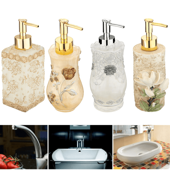 3D Resin Soap Dispenser Liquid Pump Bottles Home Office Hotel Bathroom Decor - MRSLM