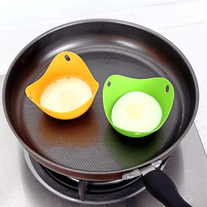 4Pcs Egg Poacher Silicone Pancake Egg Poach Pods Baking Cup Kitchen Cookware Bakeware Tool - MRSLM