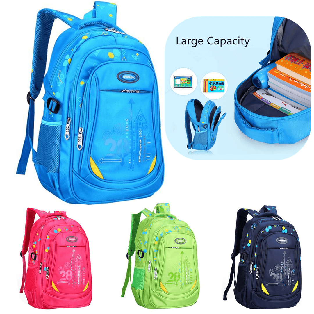 Nylon Large Waterproof Backpack Children School Bag for Middle Primary School Student - MRSLM