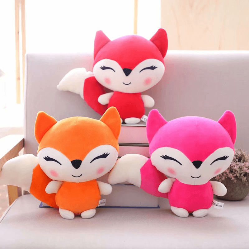 Cartoon Little Fox Doll Plush Toy Soft Ragdoll Cute Children'S Doll Give Girl Birthday Gift - MRSLM