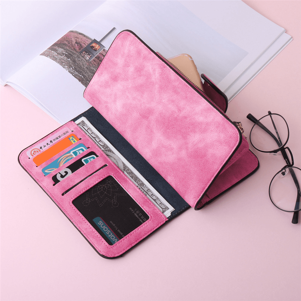 14 Card Slots Woman Four Fold Wallet Purse Card Bag - MRSLM