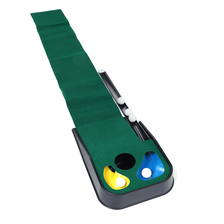 Golf Practice Putting Mat Set 5 Pcs Golf Ball 2M Golf Putting Mat Auto Return Practice Trainer Sport Exercise Tools - MRSLM