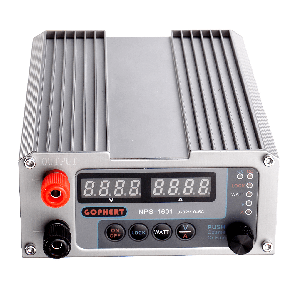 GOPHERT NPS-1601 0-32V 0-5A 110V/220V 160W Switching Digital Adjustable DC Power Supply - MRSLM