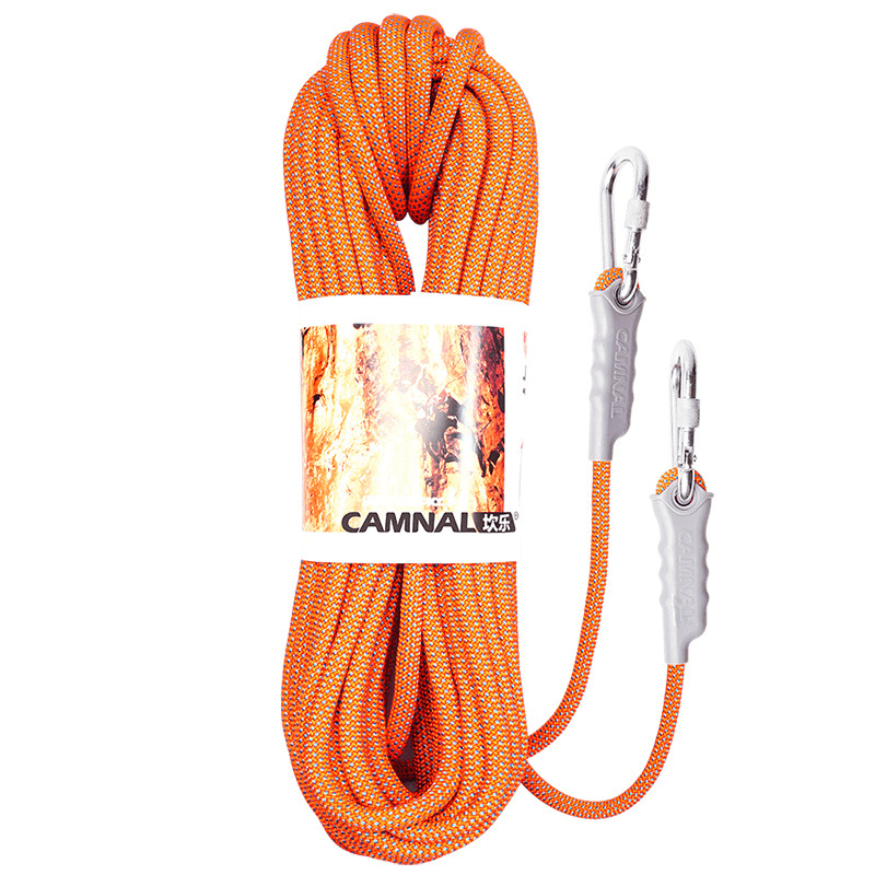 CAMNAL Nylon Climbing Rope 10M 10.5Mm Diameter 16-32KN Downhill Rope Fire Rescue Parachute Rope - MRSLM