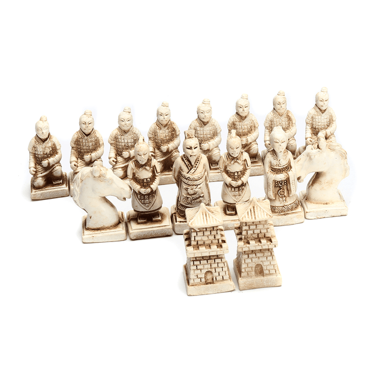 Vintage Wooden Chinese Chess Board Table Game Set Pieces Gift Toy Collectibles - MRSLM