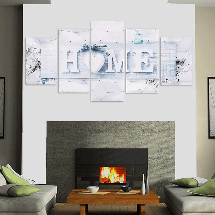 5 Pcs Unframed Canvas Art Print Paintings Picture Home Modern Wall Hanging Decor - MRSLM