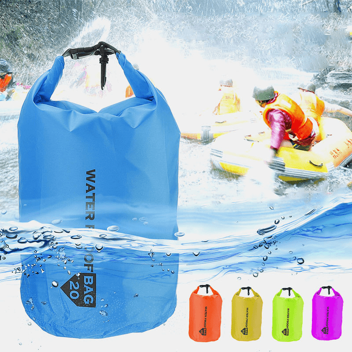 10L 20L 40L 70L Waterproof Bag Dry Sack Storage Pack for Kayak Canoeing Camping Travel - MRSLM