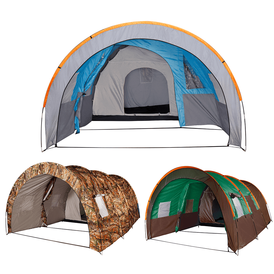 8-10 Person Family Camping Tent Waterproof Tunnel Double Shelter Anti-Uv Sunshade Canopy Outdoor Hiking - MRSLM