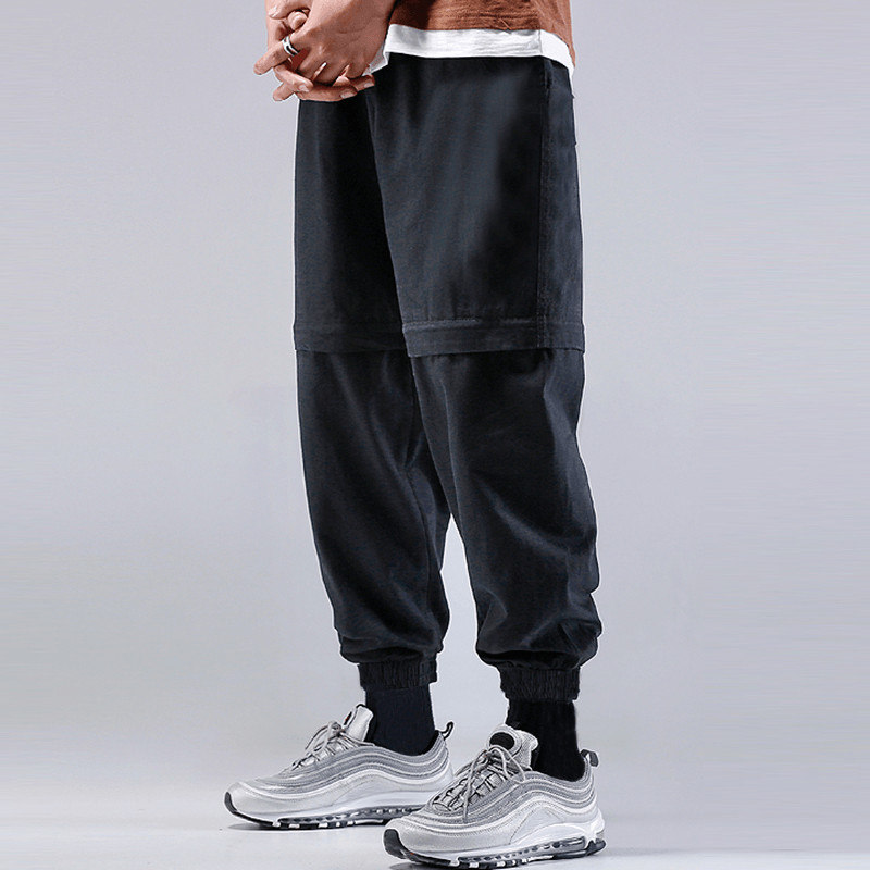 Mens Switchable Long Pants Shorts Fashion Cargo Trousers - MRSLM