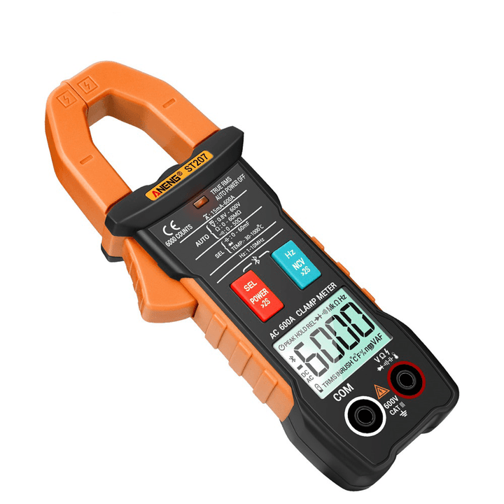 ANENG ST207 Digital Bluetooth Multimeter Clamp Meter 6000 Counts True RMS DC/AC Voltage Tester AC Current Hz Capacitance Ohm - MRSLM