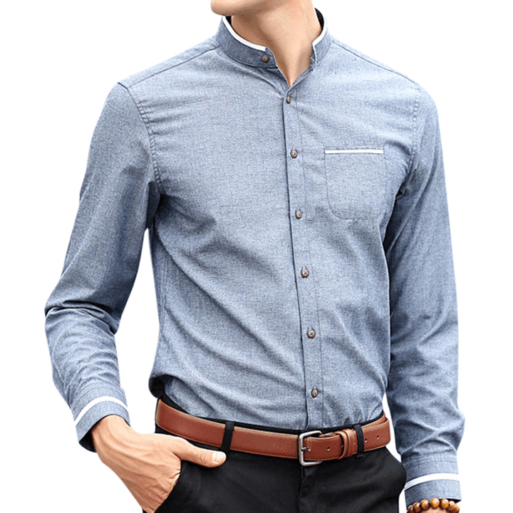 Men Stand Colla Shirts - MRSLM