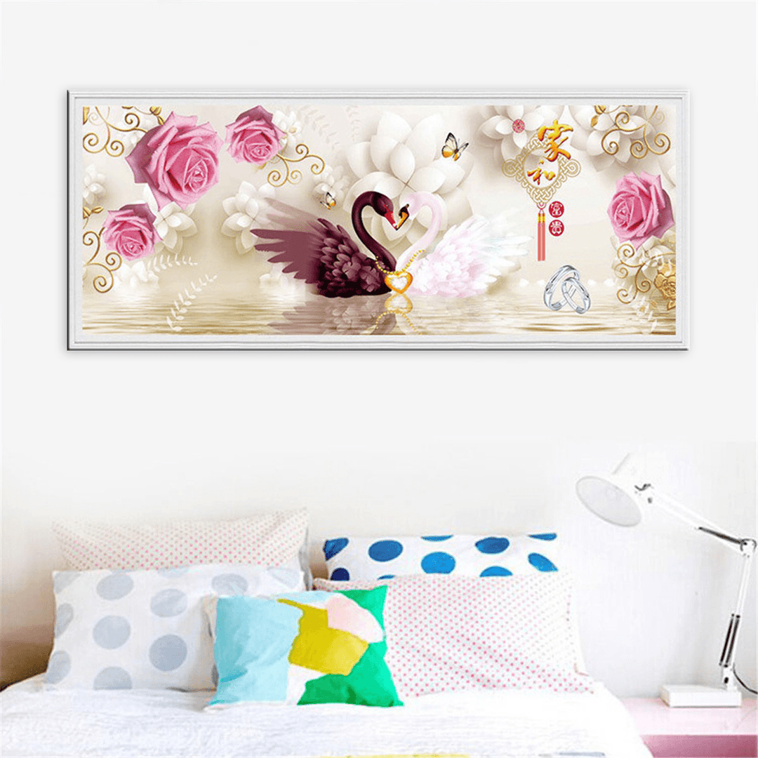 DIY Embroidery 5D Diamond Painting Swan Cross Stitch Full Bead Kit Home Decor - MRSLM