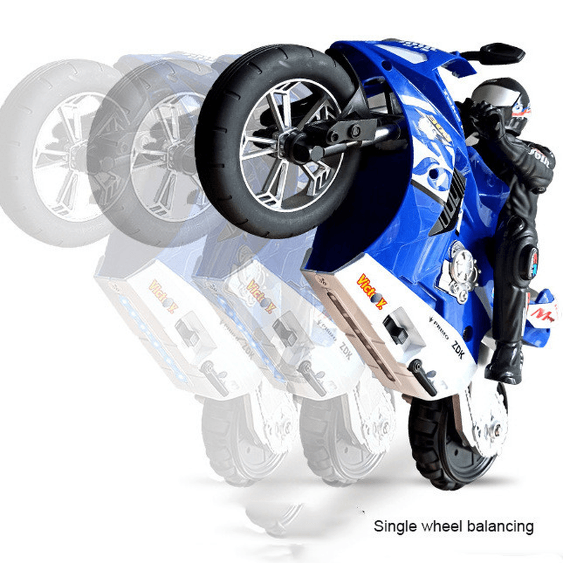 Balanced Remote Control Stunt Electric Motorcycle Can Stand and Drift Sound and Light Toy - MRSLM