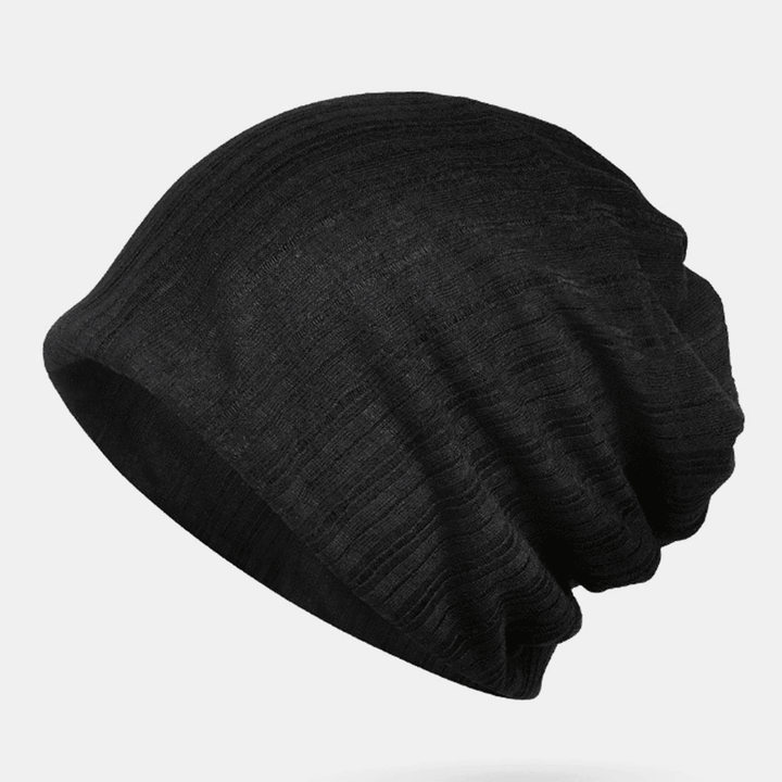 Hollow Breathable Beanie Hat Sunscreen Thin Scarf Hat Dual-Use Cap - MRSLM