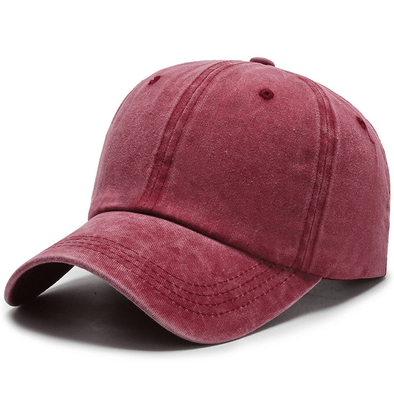 All-Match Washable Solid Color Baseball Cap Casual Men - MRSLM