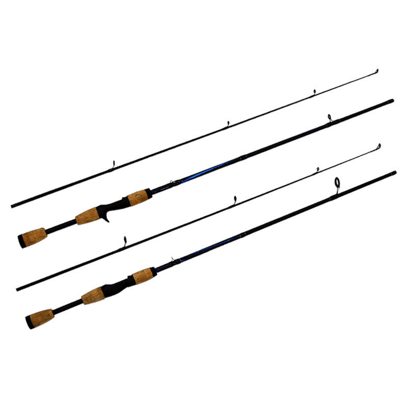 ZANLURE Carbon Fiber 1.8M 2 Section Spinning/Casting Fishing Rod Wooden Handle Fishing Pole - MRSLM