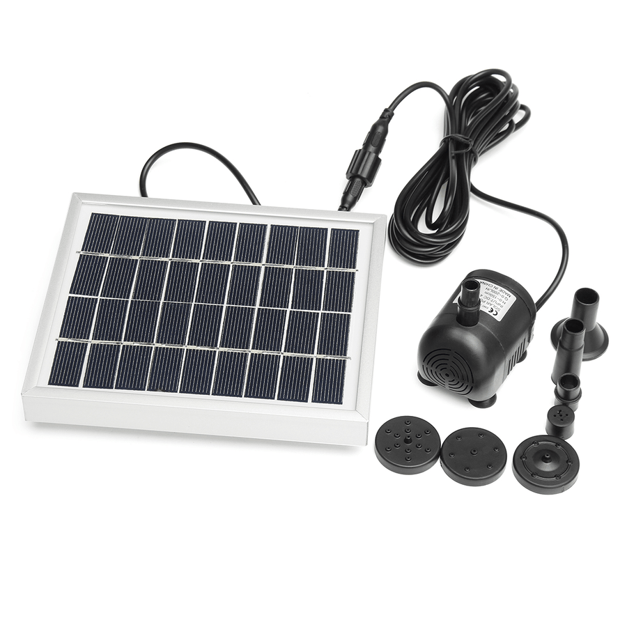 2W DC 9V 200L/H Solar Panel Water Pump Garden Pond Fountain Spray - MRSLM